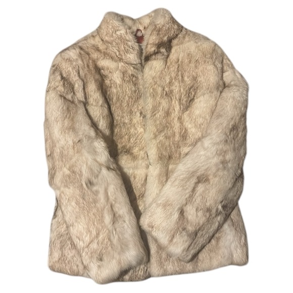 split end ltd Jackets & Blazers - Rabbit 100% fur coat jacket split end Ltd size medium